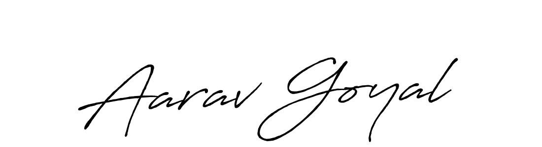 Aarav Goyal stylish signature style. Best Handwritten Sign (Antro_Vectra_Bolder) for my name. Handwritten Signature Collection Ideas for my name Aarav Goyal. Aarav Goyal signature style 7 images and pictures png