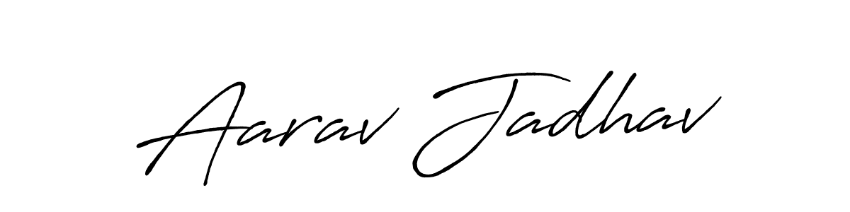 Here are the top 10 professional signature styles for the name Aarav Jadhav. These are the best autograph styles you can use for your name. Aarav Jadhav signature style 7 images and pictures png