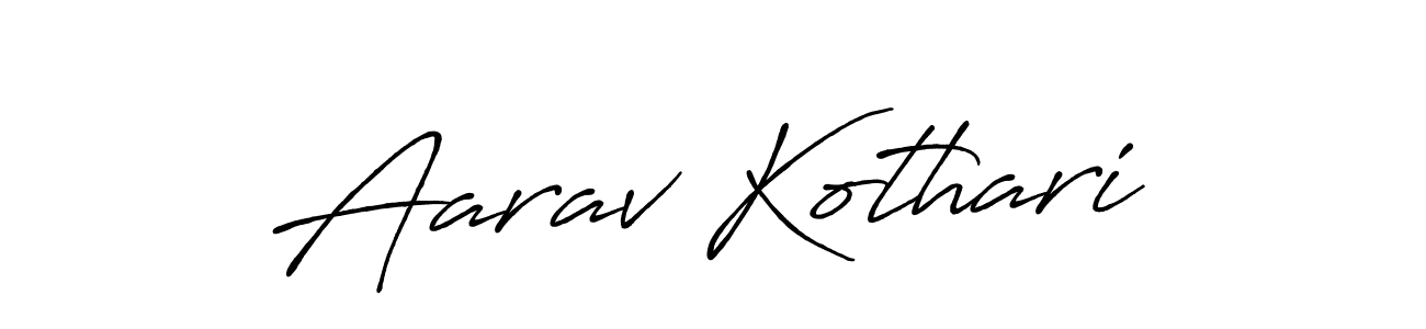 Aarav Kothari stylish signature style. Best Handwritten Sign (Antro_Vectra_Bolder) for my name. Handwritten Signature Collection Ideas for my name Aarav Kothari. Aarav Kothari signature style 7 images and pictures png