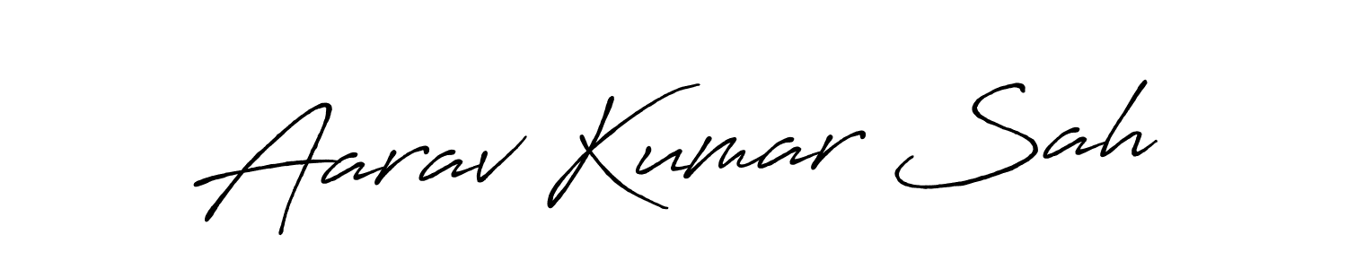 Antro_Vectra_Bolder is a professional signature style that is perfect for those who want to add a touch of class to their signature. It is also a great choice for those who want to make their signature more unique. Get Aarav Kumar Sah name to fancy signature for free. Aarav Kumar Sah signature style 7 images and pictures png