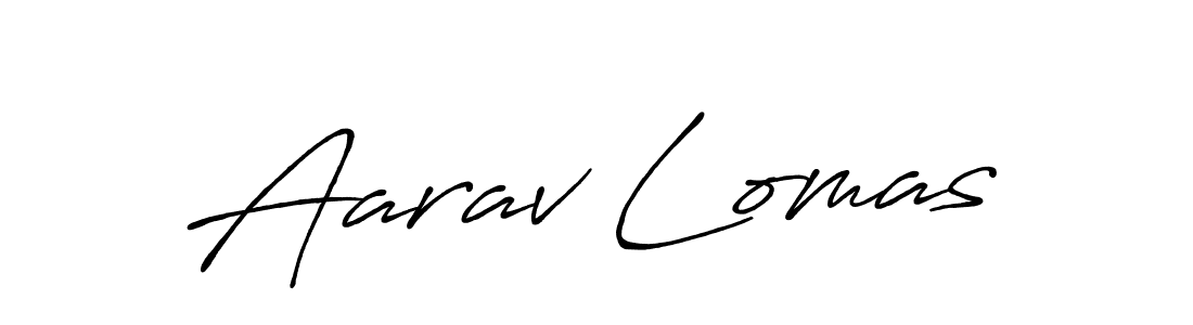 The best way (Antro_Vectra_Bolder) to make a short signature is to pick only two or three words in your name. The name Aarav Lomas include a total of six letters. For converting this name. Aarav Lomas signature style 7 images and pictures png