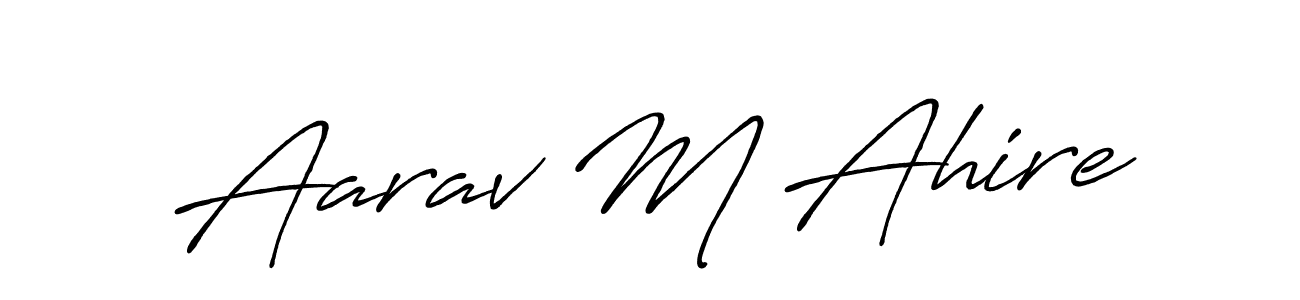 It looks lik you need a new signature style for name Aarav M Ahire. Design unique handwritten (Antro_Vectra_Bolder) signature with our free signature maker in just a few clicks. Aarav M Ahire signature style 7 images and pictures png