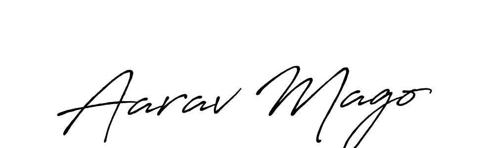Create a beautiful signature design for name Aarav Mago. With this signature (Antro_Vectra_Bolder) fonts, you can make a handwritten signature for free. Aarav Mago signature style 7 images and pictures png