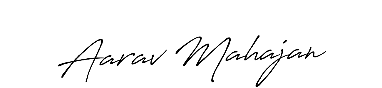 Create a beautiful signature design for name Aarav Mahajan. With this signature (Antro_Vectra_Bolder) fonts, you can make a handwritten signature for free. Aarav Mahajan signature style 7 images and pictures png