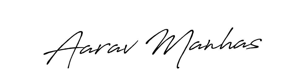 Use a signature maker to create a handwritten signature online. With this signature software, you can design (Antro_Vectra_Bolder) your own signature for name Aarav Manhas. Aarav Manhas signature style 7 images and pictures png