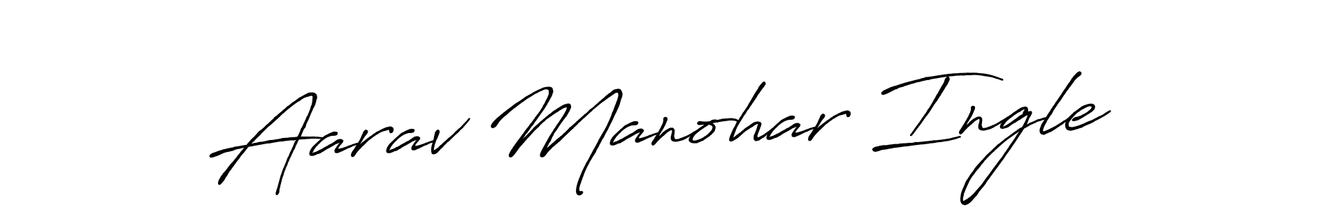 Make a beautiful signature design for name Aarav Manohar Ingle. With this signature (Antro_Vectra_Bolder) style, you can create a handwritten signature for free. Aarav Manohar Ingle signature style 7 images and pictures png