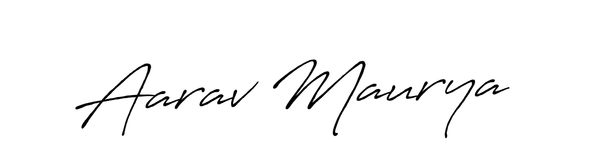 if you are searching for the best signature style for your name Aarav Maurya. so please give up your signature search. here we have designed multiple signature styles  using Antro_Vectra_Bolder. Aarav Maurya signature style 7 images and pictures png