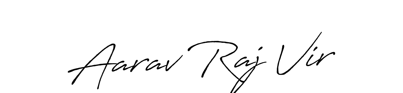 Antro_Vectra_Bolder is a professional signature style that is perfect for those who want to add a touch of class to their signature. It is also a great choice for those who want to make their signature more unique. Get Aarav Raj Vir name to fancy signature for free. Aarav Raj Vir signature style 7 images and pictures png