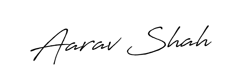 Aarav Shah stylish signature style. Best Handwritten Sign (Antro_Vectra_Bolder) for my name. Handwritten Signature Collection Ideas for my name Aarav Shah. Aarav Shah signature style 7 images and pictures png