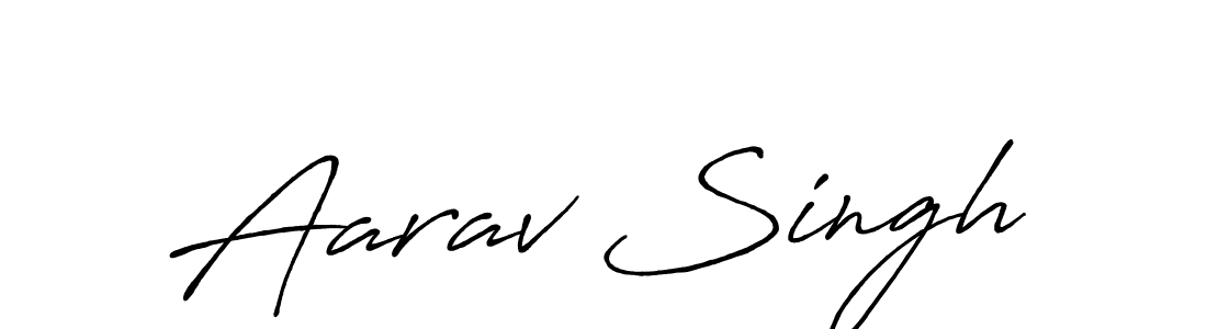 Aarav Singh stylish signature style. Best Handwritten Sign (Antro_Vectra_Bolder) for my name. Handwritten Signature Collection Ideas for my name Aarav Singh. Aarav Singh signature style 7 images and pictures png