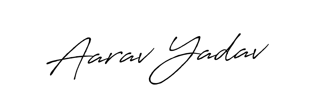 Design your own signature with our free online signature maker. With this signature software, you can create a handwritten (Antro_Vectra_Bolder) signature for name Aarav Yadav. Aarav Yadav signature style 7 images and pictures png