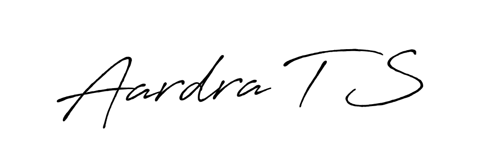 How to make Aardra T S signature? Antro_Vectra_Bolder is a professional autograph style. Create handwritten signature for Aardra T S name. Aardra T S signature style 7 images and pictures png