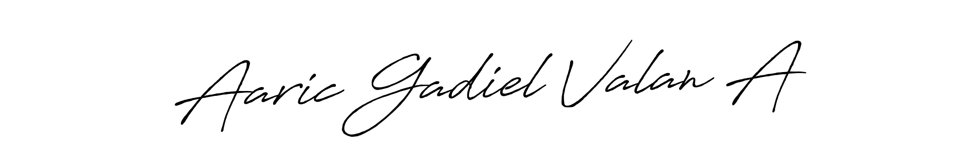 It looks lik you need a new signature style for name Aaric Gadiel Valan A. Design unique handwritten (Antro_Vectra_Bolder) signature with our free signature maker in just a few clicks. Aaric Gadiel Valan A signature style 7 images and pictures png