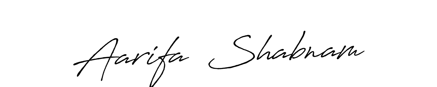 Use a signature maker to create a handwritten signature online. With this signature software, you can design (Antro_Vectra_Bolder) your own signature for name Aarifa  Shabnam. Aarifa  Shabnam signature style 7 images and pictures png