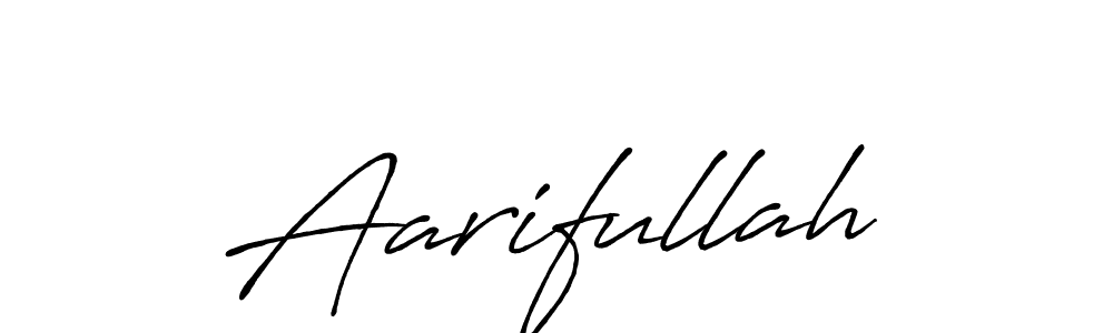 How to make Aarifullah name signature. Use Antro_Vectra_Bolder style for creating short signs online. This is the latest handwritten sign. Aarifullah signature style 7 images and pictures png