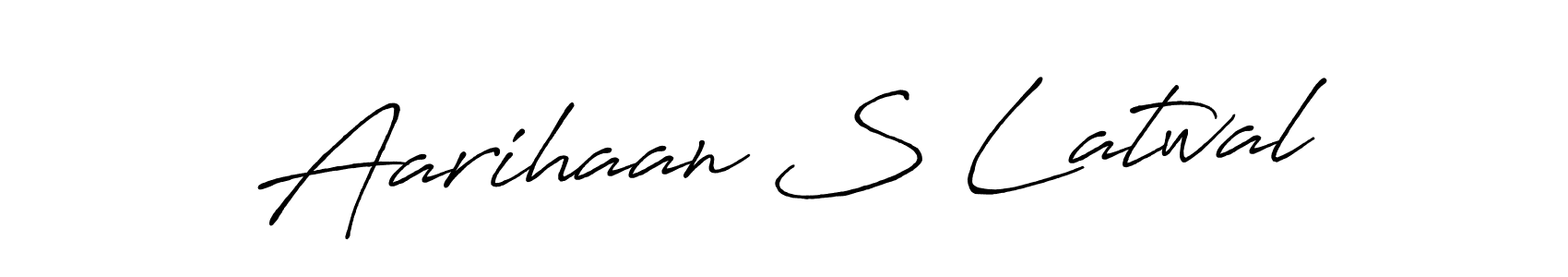 How to make Aarihaan S Latwal signature? Antro_Vectra_Bolder is a professional autograph style. Create handwritten signature for Aarihaan S Latwal name. Aarihaan S Latwal signature style 7 images and pictures png