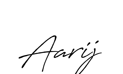 Use a signature maker to create a handwritten signature online. With this signature software, you can design (Antro_Vectra_Bolder) your own signature for name Aarij. Aarij signature style 7 images and pictures png