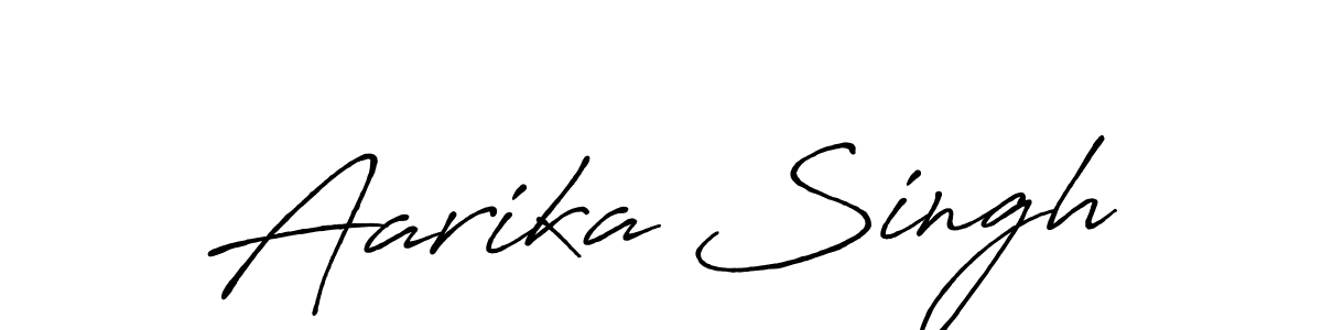 Make a beautiful signature design for name Aarika Singh. With this signature (Antro_Vectra_Bolder) style, you can create a handwritten signature for free. Aarika Singh signature style 7 images and pictures png