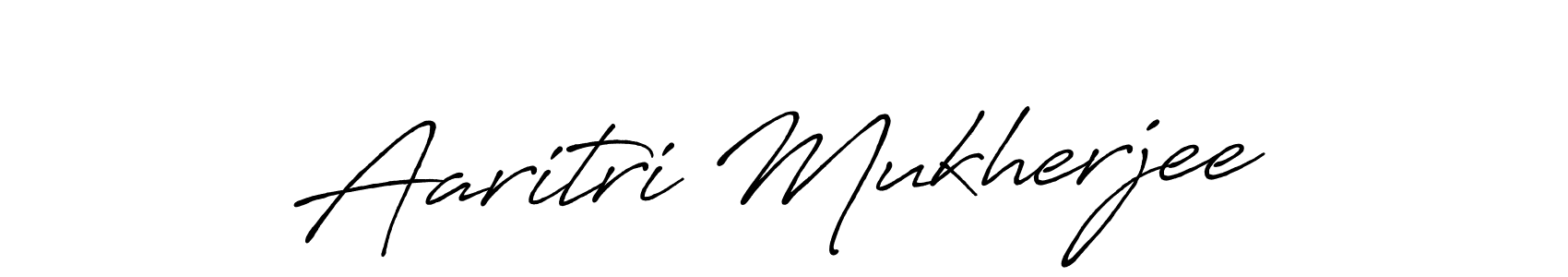 Make a beautiful signature design for name Aaritri Mukherjee. With this signature (Antro_Vectra_Bolder) style, you can create a handwritten signature for free. Aaritri Mukherjee signature style 7 images and pictures png
