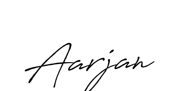 Use a signature maker to create a handwritten signature online. With this signature software, you can design (Antro_Vectra_Bolder) your own signature for name Aarjan. Aarjan signature style 7 images and pictures png