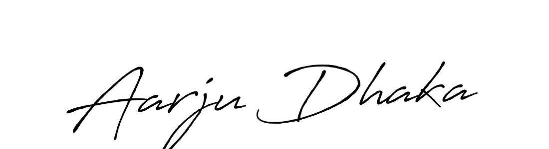 Design your own signature with our free online signature maker. With this signature software, you can create a handwritten (Antro_Vectra_Bolder) signature for name Aarju Dhaka. Aarju Dhaka signature style 7 images and pictures png