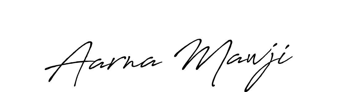 How to make Aarna Mawji name signature. Use Antro_Vectra_Bolder style for creating short signs online. This is the latest handwritten sign. Aarna Mawji signature style 7 images and pictures png