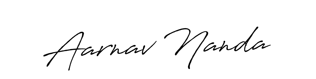 Use a signature maker to create a handwritten signature online. With this signature software, you can design (Antro_Vectra_Bolder) your own signature for name Aarnav Nanda. Aarnav Nanda signature style 7 images and pictures png