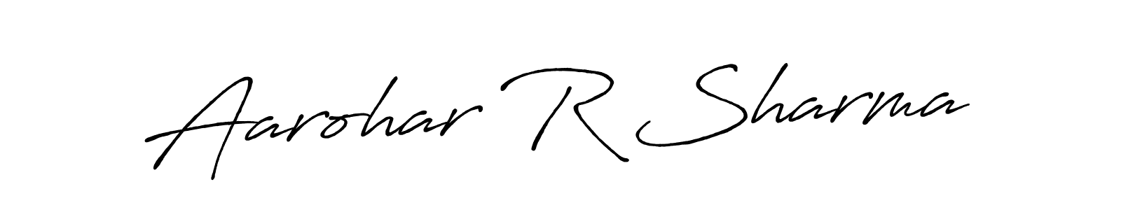 You should practise on your own different ways (Antro_Vectra_Bolder) to write your name (Aarohar R Sharma) in signature. don't let someone else do it for you. Aarohar R Sharma signature style 7 images and pictures png