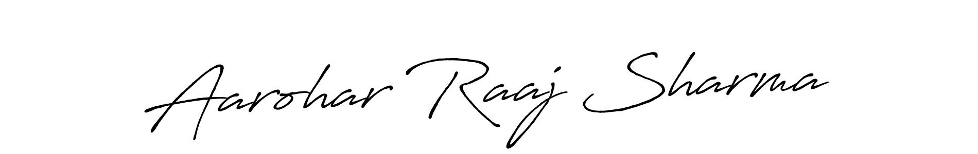 Create a beautiful signature design for name Aarohar Raaj Sharma. With this signature (Antro_Vectra_Bolder) fonts, you can make a handwritten signature for free. Aarohar Raaj Sharma signature style 7 images and pictures png