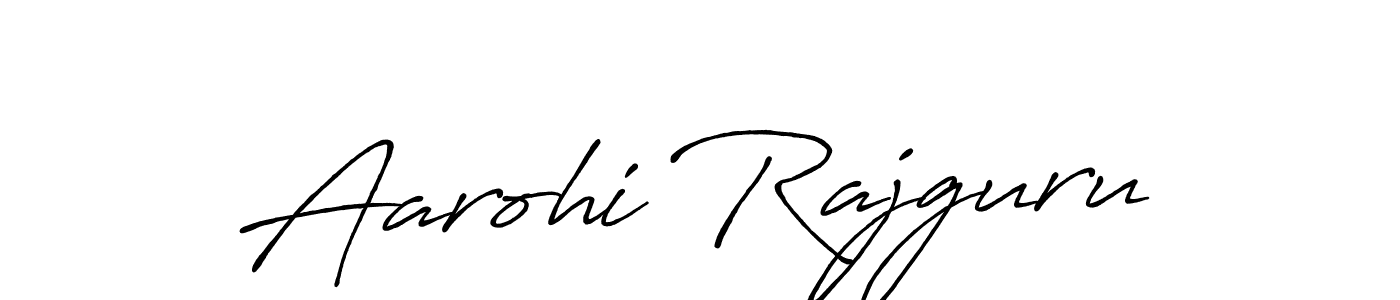 Create a beautiful signature design for name Aarohi Rajguru. With this signature (Antro_Vectra_Bolder) fonts, you can make a handwritten signature for free. Aarohi Rajguru signature style 7 images and pictures png