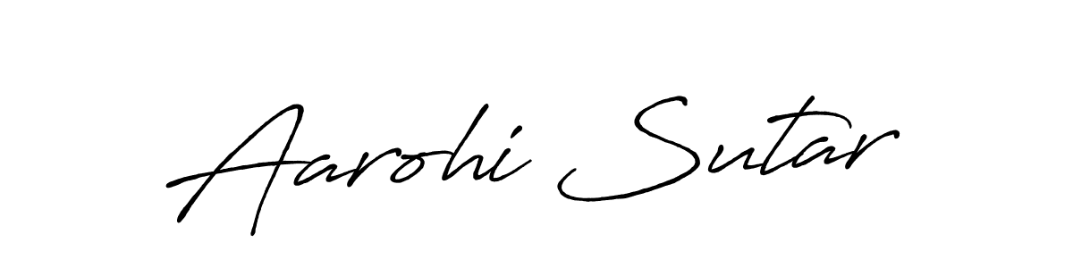 Design your own signature with our free online signature maker. With this signature software, you can create a handwritten (Antro_Vectra_Bolder) signature for name Aarohi Sutar. Aarohi Sutar signature style 7 images and pictures png