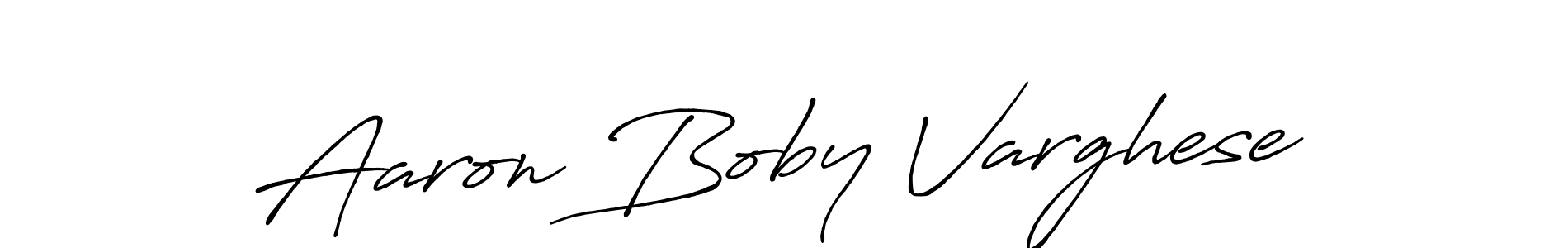 Also we have Aaron Boby Varghese name is the best signature style. Create professional handwritten signature collection using Antro_Vectra_Bolder autograph style. Aaron Boby Varghese signature style 7 images and pictures png