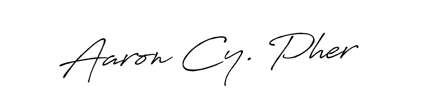 This is the best signature style for the Aaron Cy. Pher name. Also you like these signature font (Antro_Vectra_Bolder). Mix name signature. Aaron Cy. Pher signature style 7 images and pictures png