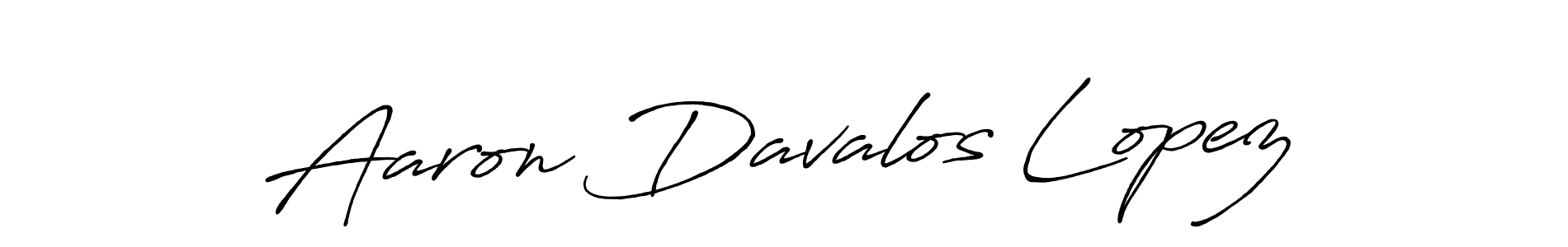 Create a beautiful signature design for name Aaron Davalos Lopez. With this signature (Antro_Vectra_Bolder) fonts, you can make a handwritten signature for free. Aaron Davalos Lopez signature style 7 images and pictures png