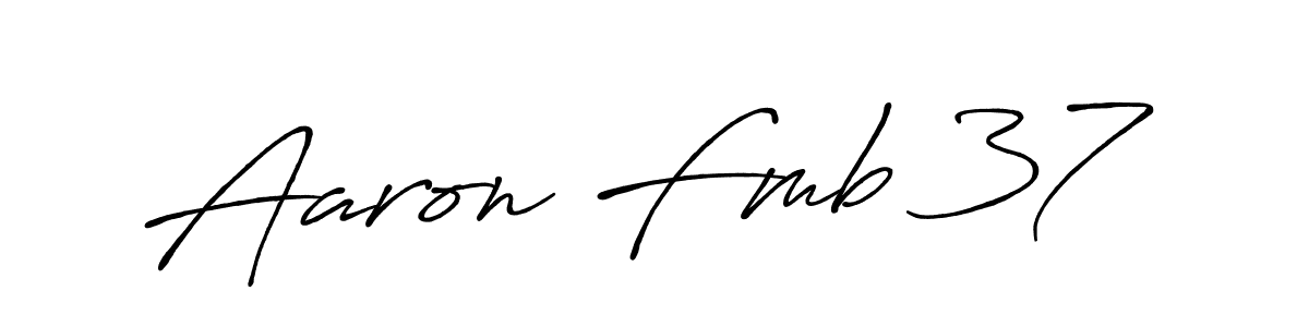 Design your own signature with our free online signature maker. With this signature software, you can create a handwritten (Antro_Vectra_Bolder) signature for name Aaron Fmb 37. Aaron Fmb 37 signature style 7 images and pictures png