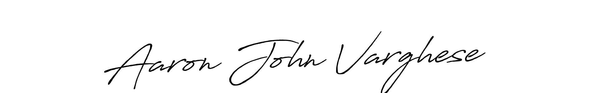 Make a beautiful signature design for name Aaron John Varghese. With this signature (Antro_Vectra_Bolder) style, you can create a handwritten signature for free. Aaron John Varghese signature style 7 images and pictures png