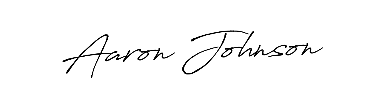 Make a beautiful signature design for name Aaron Johnson. With this signature (Antro_Vectra_Bolder) style, you can create a handwritten signature for free. Aaron Johnson signature style 7 images and pictures png