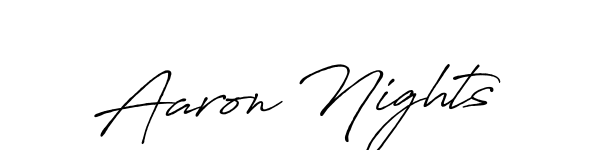 Use a signature maker to create a handwritten signature online. With this signature software, you can design (Antro_Vectra_Bolder) your own signature for name Aaron Nights. Aaron Nights signature style 7 images and pictures png