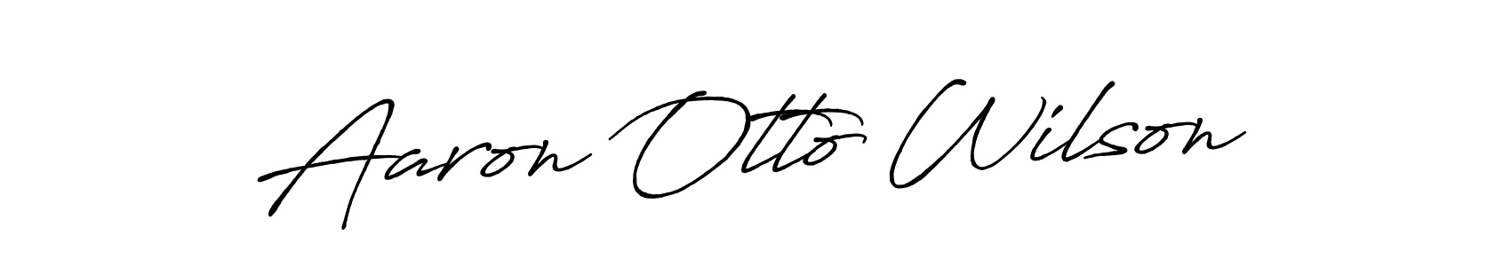 Also we have Aaron Otto Wilson name is the best signature style. Create professional handwritten signature collection using Antro_Vectra_Bolder autograph style. Aaron Otto Wilson signature style 7 images and pictures png