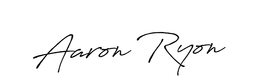 Similarly Antro_Vectra_Bolder is the best handwritten signature design. Signature creator online .You can use it as an online autograph creator for name Aaron Ryon. Aaron Ryon signature style 7 images and pictures png