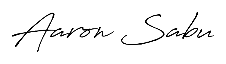 Discover the perfect balance of readability and style for Aaron Sabu with Antro_Vectra_Bolder font. Create your dream signature today. Aaron Sabu signature style 7 images and pictures png