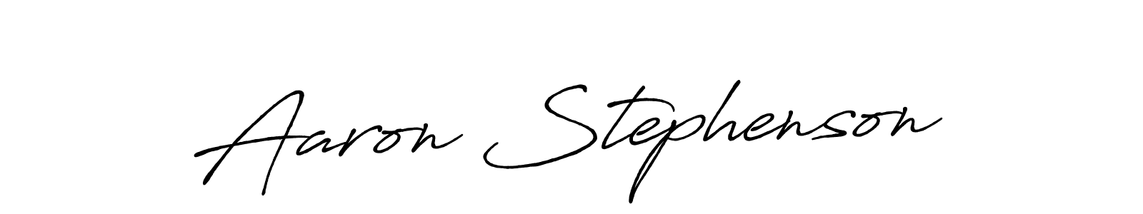 How to make Aaron Stephenson name signature. Use Antro_Vectra_Bolder style for creating short signs online. This is the latest handwritten sign. Aaron Stephenson signature style 7 images and pictures png