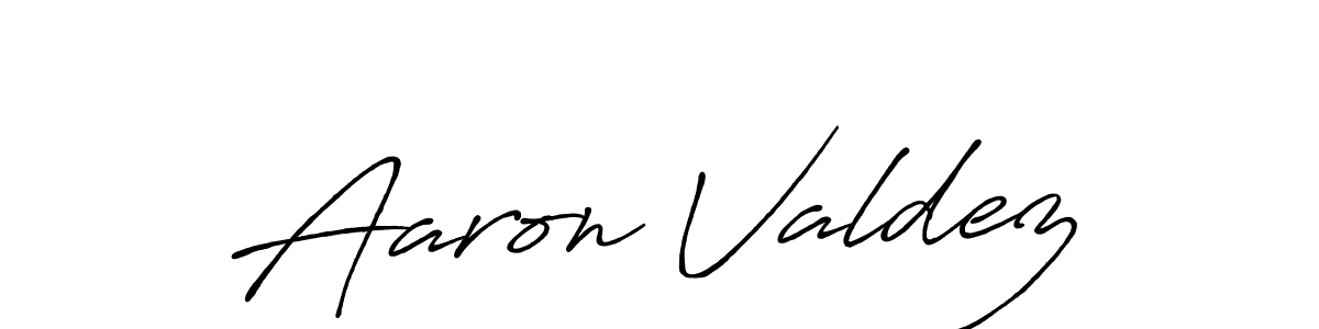 Aaron Valdez stylish signature style. Best Handwritten Sign (Antro_Vectra_Bolder) for my name. Handwritten Signature Collection Ideas for my name Aaron Valdez. Aaron Valdez signature style 7 images and pictures png