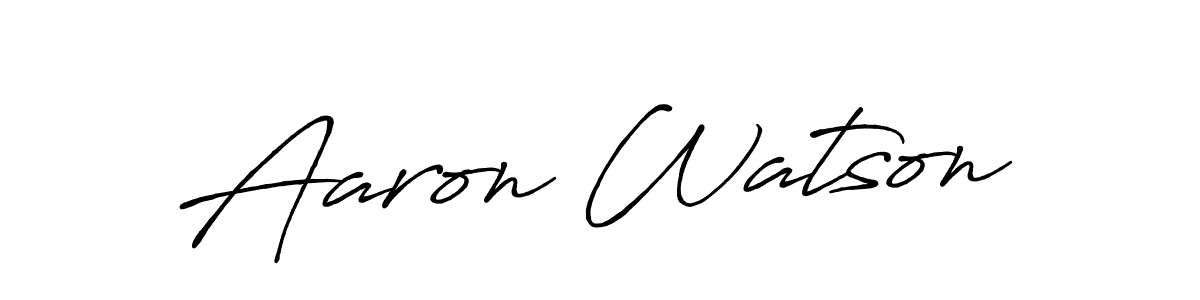 Use a signature maker to create a handwritten signature online. With this signature software, you can design (Antro_Vectra_Bolder) your own signature for name Aaron Watson. Aaron Watson signature style 7 images and pictures png