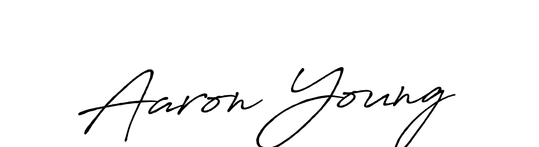 Aaron Young stylish signature style. Best Handwritten Sign (Antro_Vectra_Bolder) for my name. Handwritten Signature Collection Ideas for my name Aaron Young. Aaron Young signature style 7 images and pictures png