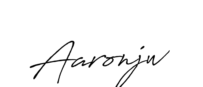 Make a beautiful signature design for name Aaronjw. With this signature (Antro_Vectra_Bolder) style, you can create a handwritten signature for free. Aaronjw signature style 7 images and pictures png