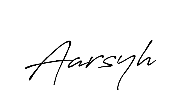 Use a signature maker to create a handwritten signature online. With this signature software, you can design (Antro_Vectra_Bolder) your own signature for name Aarsyh. Aarsyh signature style 7 images and pictures png