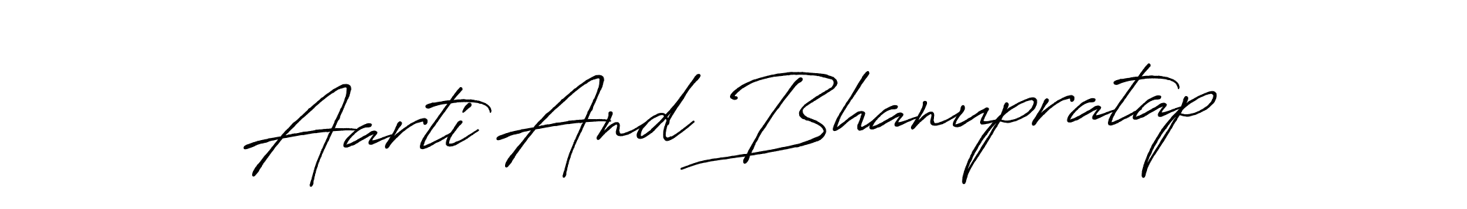 How to make Aarti And Bhanupratap signature? Antro_Vectra_Bolder is a professional autograph style. Create handwritten signature for Aarti And Bhanupratap name. Aarti And Bhanupratap signature style 7 images and pictures png