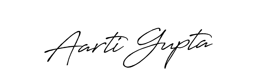 How to make Aarti Gupta name signature. Use Antro_Vectra_Bolder style for creating short signs online. This is the latest handwritten sign. Aarti Gupta signature style 7 images and pictures png