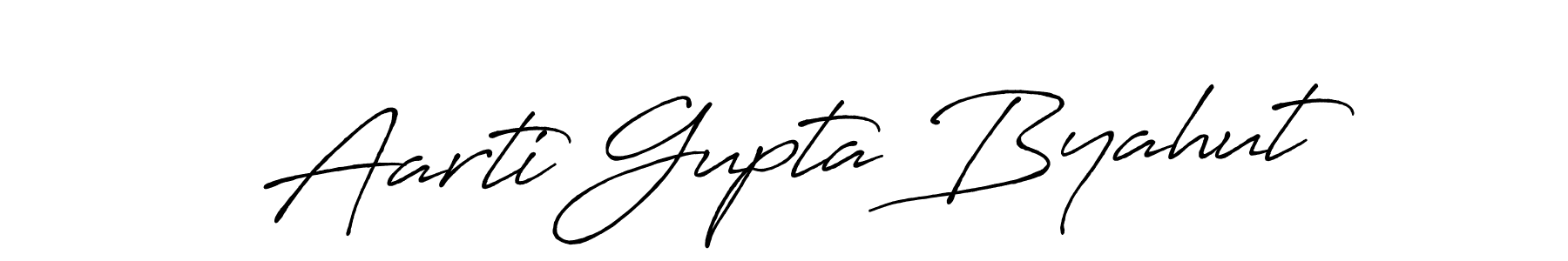 This is the best signature style for the Aarti Gupta Byahut name. Also you like these signature font (Antro_Vectra_Bolder). Mix name signature. Aarti Gupta Byahut signature style 7 images and pictures png